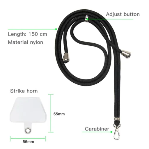 Univerzális nyakpánt mobiltelefonhoz piros - 4