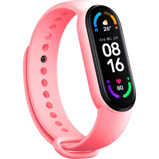 Rózsaszín szíj Xiaomi Mi Band 5/6/7-hez - 1