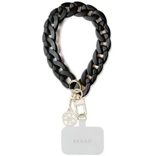GUESS csuklópánt GUOUCBMC4MK (Nagy Lánc Akril 4G Charms) fekete - 1