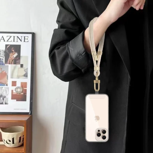 Tech-protect C4s Kötél Csuklópánt Bézs/arany - 3