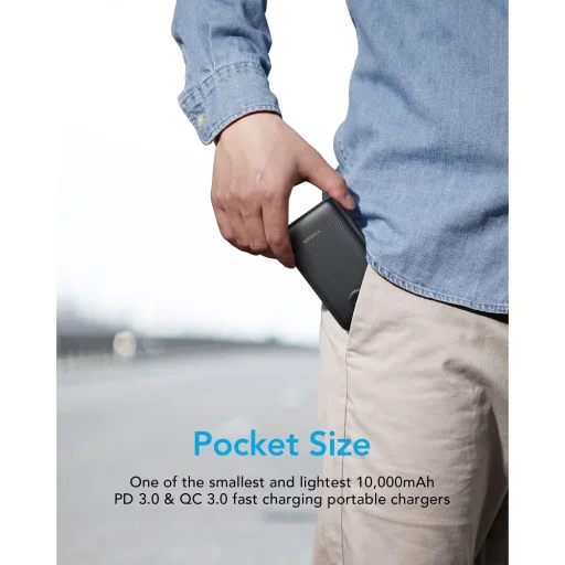 VEGER powerbank 10 000 mAh PD QC3.0 2A 22,5W S11 (W1140) fekete - 5