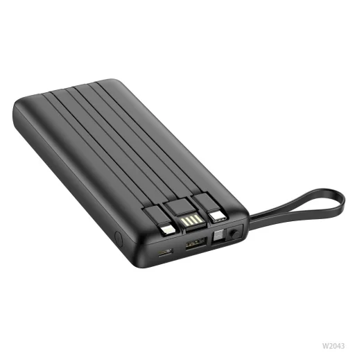 VEGER powerbank 20 000 mAh beépített kábelekkel Micro USB / Type C / Lightning C20 (W2047) fekete - 2