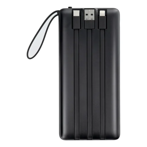 VEGER powerbank 20 000 mAh beépített kábelekkel Micro USB / Type C / Lightning C20 (W2047) fekete - 20