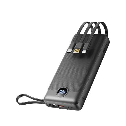 VEGER powerbank 20 000 mAh beépített kábelekkel Micro USB / Type C / Lightning C20 (W2047) fekete - 1