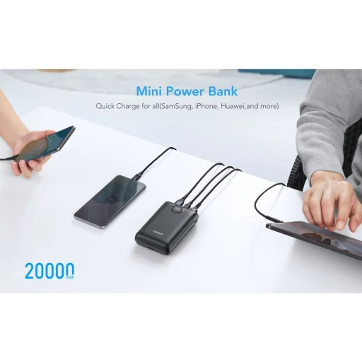 VEGER powerbank 20 000 mAh PD QC3.0 2A 22,5W S20 (W2053) fekete - 28