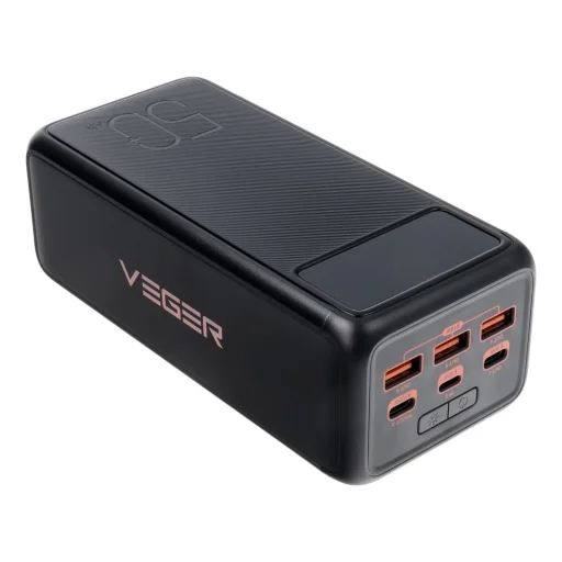 VEGER powerbank 56 000 mAh PD QC3.0 5A 130W Tank Boost (W5001C) fekete - 6