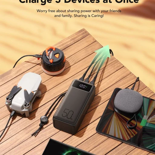 VEGER powerbank 56 000 mAh PD QC3.0 5A 130W Tank Boost (W5001C) fekete - 10