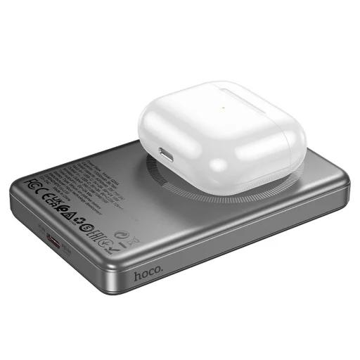 HOCO powerbank 10 000 mAh kompatibilis MagSafe PD QC 2A 20W Q26A fém szürke - 6