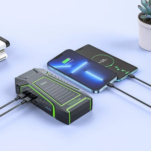 HOCO powerbank 10 000 mAh autós vészindítóval 3A QS1 fekete - 9