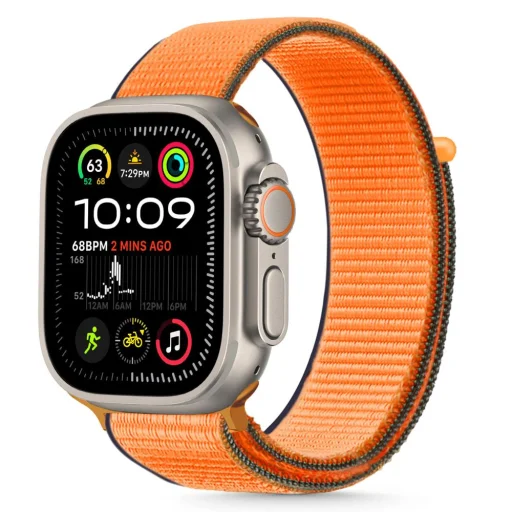 TECH-PROTECT NYLON APPLE WATCH 6 / 7 / 8 / 9 / 10 / 11 / SE (40 / 41 / 42 MM) KUMQUAT szíj - 1