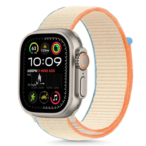 TECH-PROTECT NYLON APPLE WATCH 6 / 7 / 8 / 9 / 10 / 11 / SE (40 / 41 / 42 MM) KRÉM szíj - 1