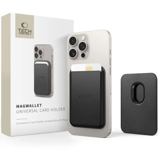 Tech-protect Magwallet Magsafe Univerzális Mágneses Kártyatartó Fekete - 1