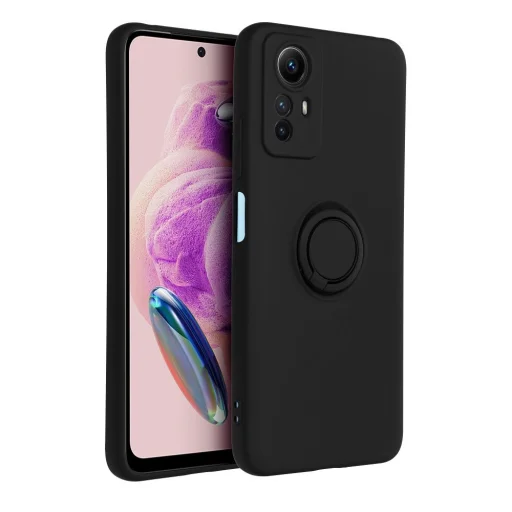 SILICONE RING tok for XIAOMI Redmi Note 12S fekete - 4