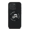  iPhone 16 Pro Fekete Karl Lagerfeld Liquid Silicone K&CH Heads MagSafe tok thumbnail