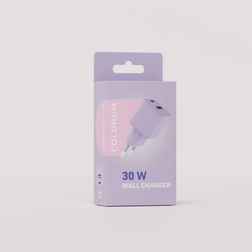 COLORUM fali töltő USB-A + USB-C PD 30W CLS30-AC-09 xLevendula - 3