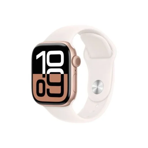 Apple Watch Series 10 GPS 42mm Rose Gold Aluminium Tok, Light Blush Sport Szíj S/M EU MWWH3 - 1