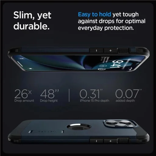Spigen Tough Armor MagSafe, metal slate - iPhone 15 Pro Max - 3