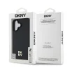 iPhone 16 Plus Fekete DKNY PU Bőr Ismétlődő Minta Stack Logo MagSafe tok - 6