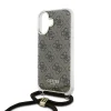  iPhone 16 Barna Guess IML 4G Nyomott Crossbody Pántos tok thumbnail