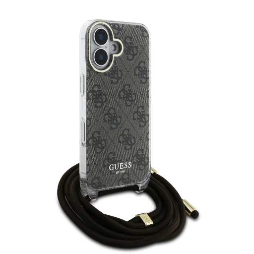  iPhone 16 Barna Guess IML 4G Nyomott Crossbody Pántos tok - 3
