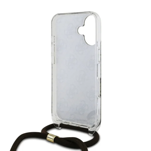  iPhone 16 Barna Guess IML 4G Nyomott Crossbody Pántos tok - 5