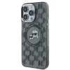  iPhone 15 Pro Fekete Karl Lagerfeld IML Monogram Karl & Choupette Head MagSafe tok thumbnail