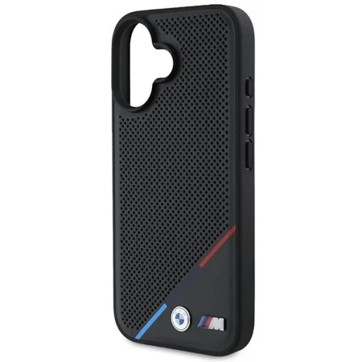  iPhone 16 Plus Fekete BMW M Perforated Tricolor Line MagSafe tok - 6