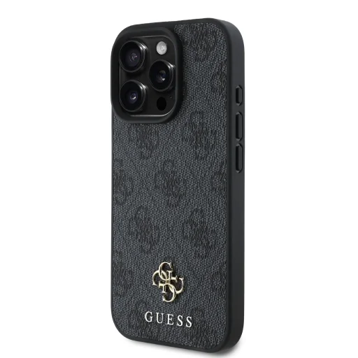  iPhone 16 Pro Szürke Guess PU 4G Small Metal Logo MagSafe tok - 3