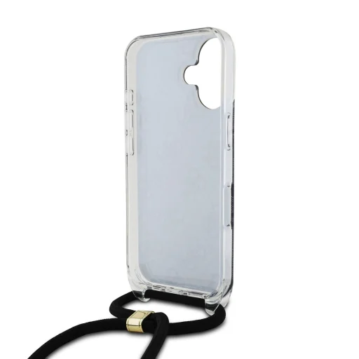  iPhone 16 Fekete Guess IML 4G Nyomtatott Keresztpántos tok - 5