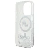  iPhone 16 Pro Max Átlátszó Karl Lagerfeld Liquid Glitter Karl & Choupette Fej Magsafe Tok - 7