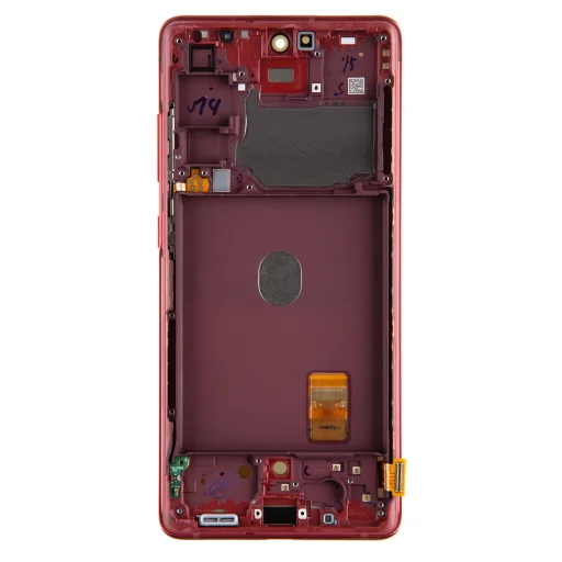 LCD kijelző + Érintőképernyő + Előlap Samsung G781 5G Galaxy S20 FE Cloud Red (Szervizcsomag) - 2