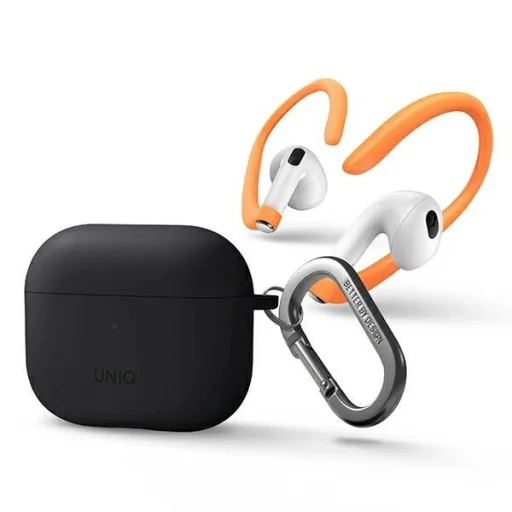 Uniq Nexo tok AirPods 3-hoz + Fülkampók Szilikon - szürke - 1