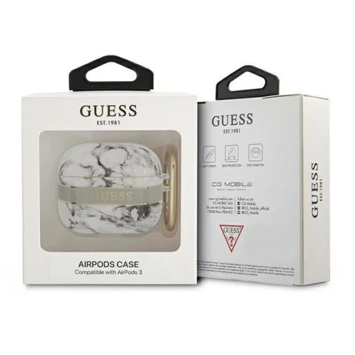 Guess GUA3HCHMAG AirPods 3 tok szürke/szürke Marble Strap Collection tok - 3