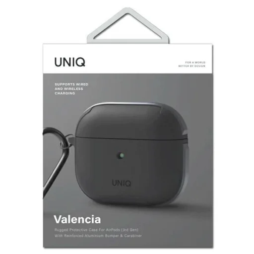 Uniq Valencia tok AirPods 3-hoz - szürke - 4
