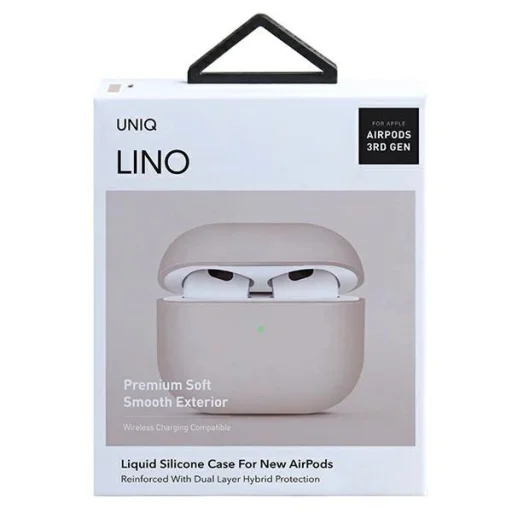 Uniq Lino Szilikon tok AirPods 3 - rózsaszín - 7