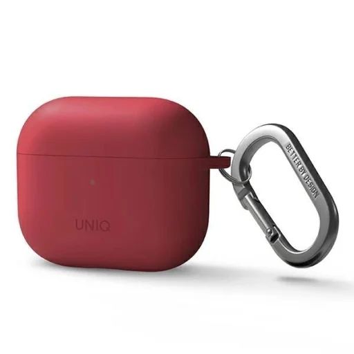 Uniq Nexo tok AirPods 3 + szilikon fülkampó - piros - 2