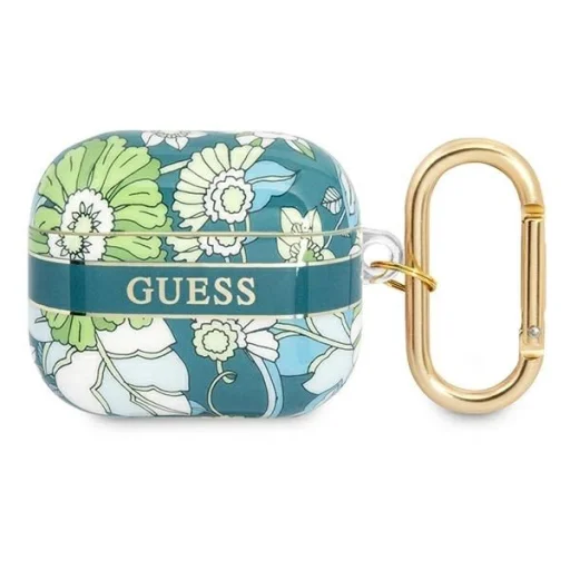 Guess GUA3HHFLN AirPods 3 tok zöld/virágmintás Flower Strap kollekció, - 1