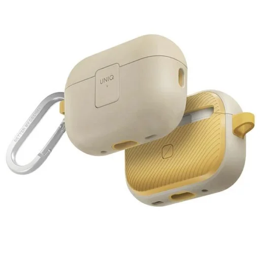Uniq Clyde Lock tok AirPods Pro 2 (2022/2023) - bézs és sárga - 1
