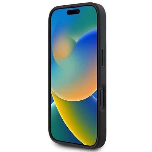  iPhone 16 Fekete DKNY Egyszerű Ezüst Logó MagSafe Tok - 5