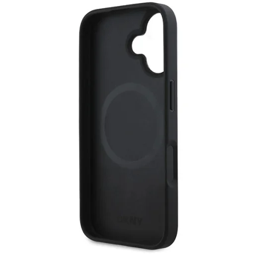  iPhone 16 Fekete DKNY Egyszerű Ezüst Logó MagSafe Tok - 7