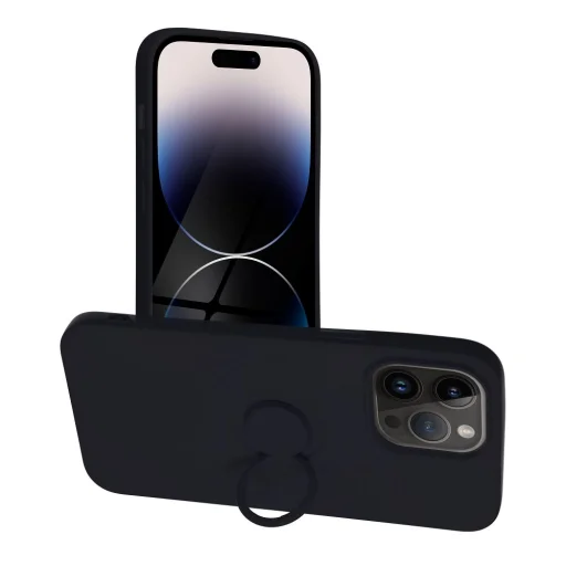 SILICONE RING tok iPHONE 14 Pro Max fekete - 1