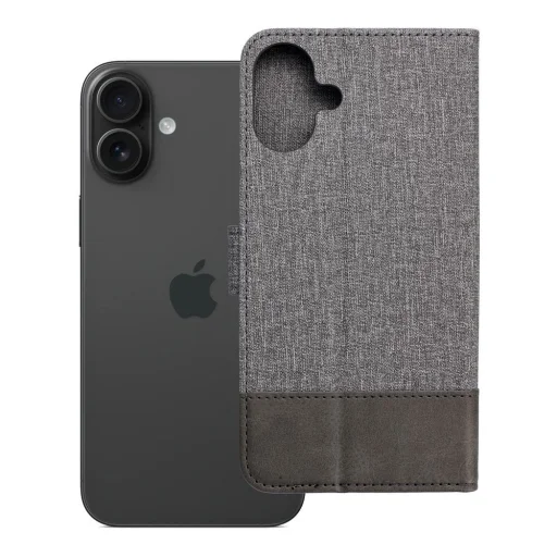 GOMMA flipové puzdro iPhone 16 Plus sivé - 9