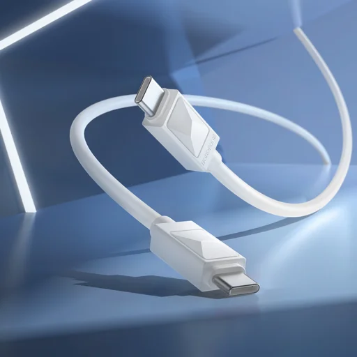 Borofone Kábel BX109 Joy - Type C to Type C - 60W 3A 1 méter fehér - 4