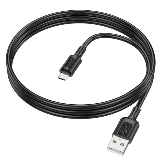 Borofone Kábel BX111 Feliz - USB - Micro USB - 2,4A 1 méter fekete - 3