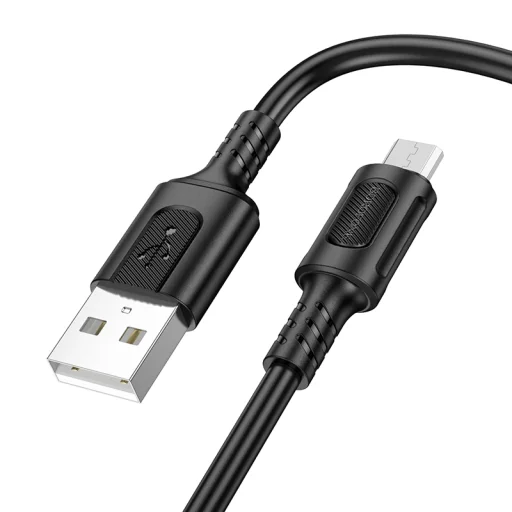 Borofone Kábel BX111 Feliz - USB - Micro USB - 2,4A 1 méter fekete - 1