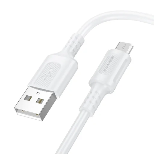 Borofone Kábel BX111 Feliz - USB - Micro USB - 2,4A 1 méter fehér - 1