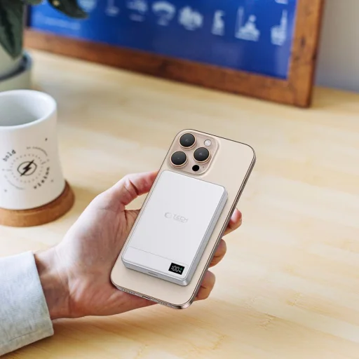 Tech-protect Pb33 Lifemag Magsafe Power Bank 5000mah Ezüst - 8