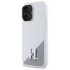  iPhone 16 6.1" fehér Karl Lagerfeld KLHMP16SSCMKMPCH kemény tok Silicone Initial Metal Logo MagSafe tok thumbnail