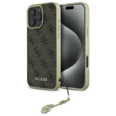  iPhone 16 Pro 6.3" Barna/Barna Guess GUHCP16LGF4GBR 4G Charms Collection tok