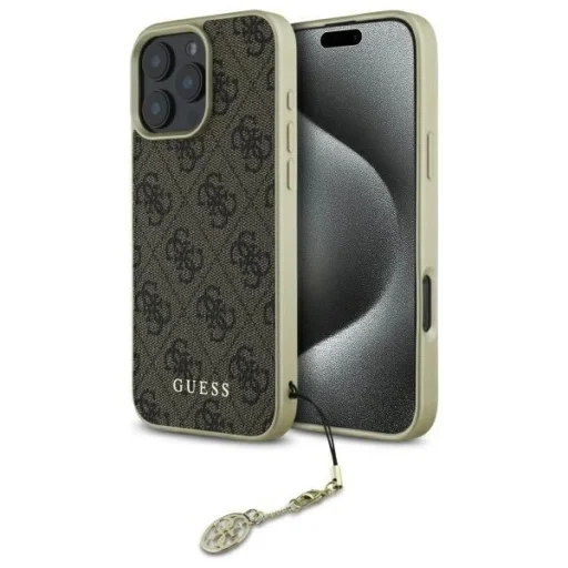  iPhone 16 Pro 6.3" Barna/Barna Guess GUHCP16LGF4GBR 4G Charms Collection tok - 1